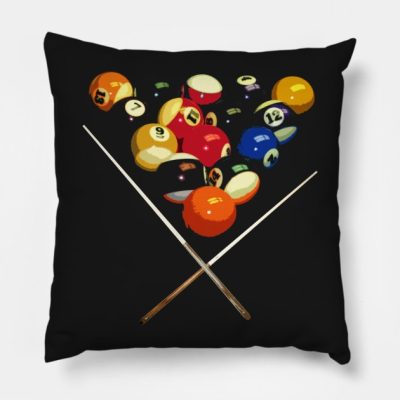 Pool Billiard Billiard Balls Throw Pillow Official Billiard Merch