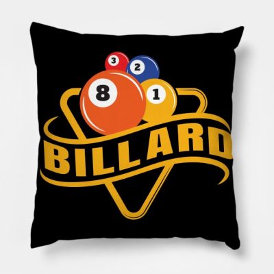 Billiard Pool Billiard Snooker Club Throw Pillow Official Billiard Merch