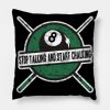 Pool Billiard Throw Pillow Official Billiard Merch