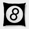 Billiard 8 Eight Ball Throw Pillow Official Billiard Merch