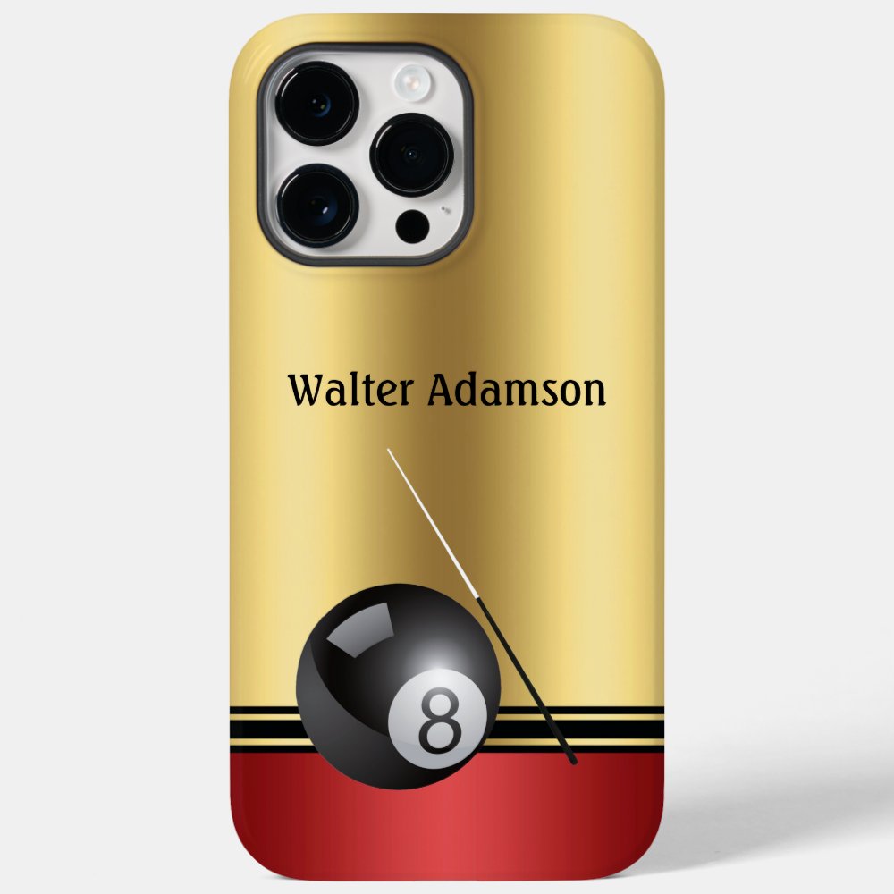 billiards sport ball and cue personalize with name case mate iphone case r2175b06a3e9648ff9084a7ef8d730958 s0dnv 1000 - Billiard Gifts