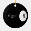 eight ball billiard name and year ceramic ornament rccd159d7bbf045659b1502161a00482a x7s2y 8byvr 1000 - Billiard Gifts