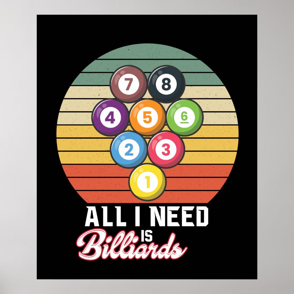 funny billiards therapy sports word art poster r63d2527e4b5e429284e602fe29a7d253 wvy 8byvr 1000 - Billiard Gifts