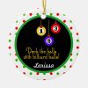 poolchick deck the halls personalize ornament rac41da831f1f44f484946a6f994c32f7 x7s2y 8byvr 1000 - Billiard Gifts