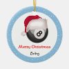 poolchick merry christmas santaball personalize ceramic ornament r6a0f49ef4f9c4263b4f1a1a7e289867c x7s2y 8byvr 1000 - Billiard Gifts