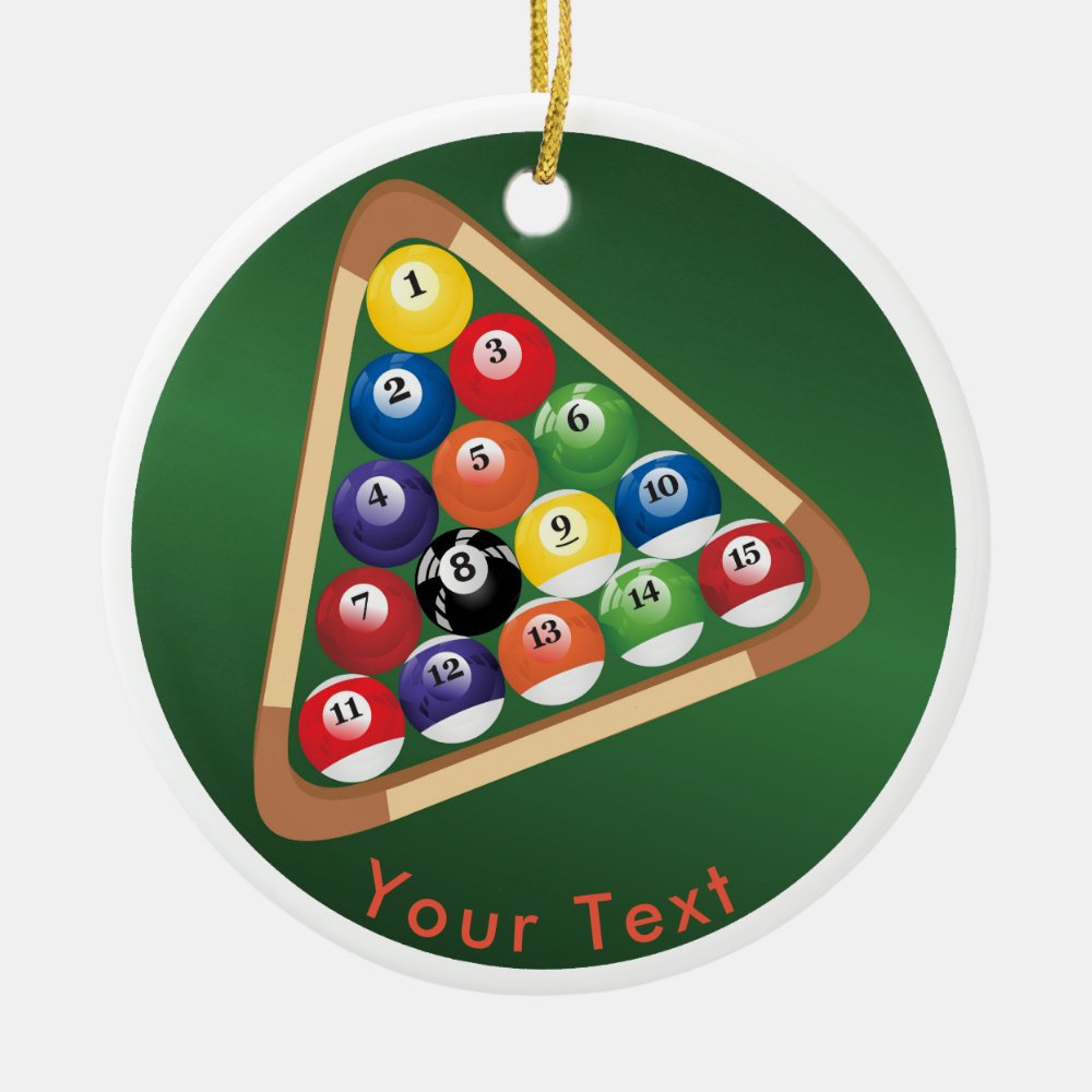 sports billiard balls rack pool table ceramic ornament - Billiard Gifts
