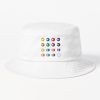 Billiard Balls Pattern - White Background Bucket Hat Official Billiard Merch