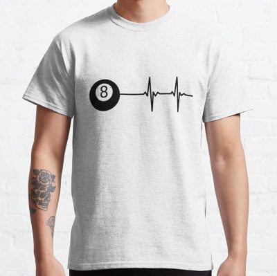 8 Ball Heartbeat T-Shirt Official Billiard Merch