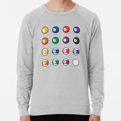 Billiard Balls Pattern - White Background Sweatshirt Official Billiard Merch