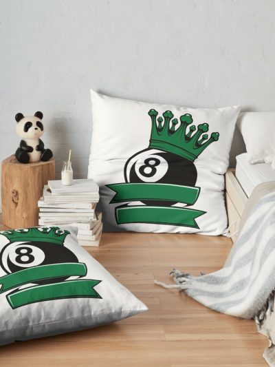 8 Ball Throw Pillow Official Billiard Merch