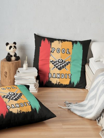 Pool Bandit  Bilard Game Throw Pillow Official Billiard Merch