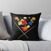 Pool Billiard, Billiard Balls Throw Pillow Official Billiard Merch