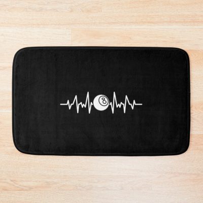 8 Ball Heartbeat Bath Mat Official Billiard Merch