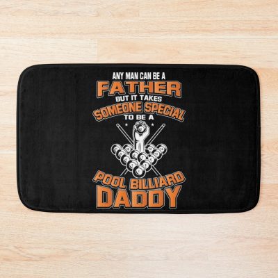 Pool Billiard Daddy Tshirt Father'S Day Billiard Dad Bath Mat Official Billiard Merch