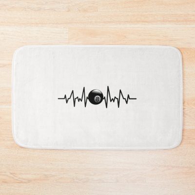 8 Ball Heartbeat Bath Mat Official Billiard Merch