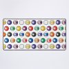 Billiard Balls Pattern - White Background Mouse Pad Official Billiard Merch