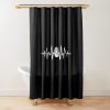 8 Ball Heartbeat Shower Curtain Official Billiard Merch