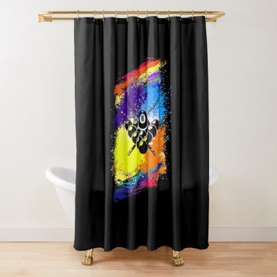 Billiard Art Watercolor Shower Curtain Official Billiard Merch