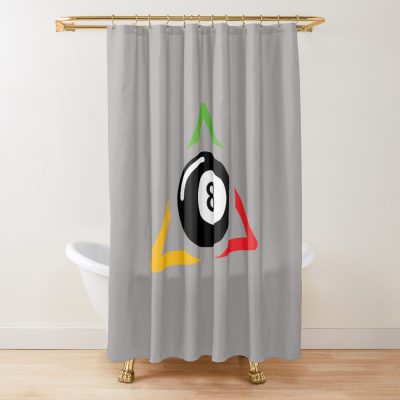 Billiards Lover Shirt Retro Billiards Gifts Shower Curtain Official Billiard Merch