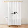 8 Ball Heartbeat Shower Curtain Official Billiard Merch