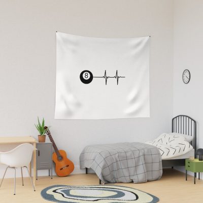 8 Ball Heartbeat Tapestry Official Billiard Merch