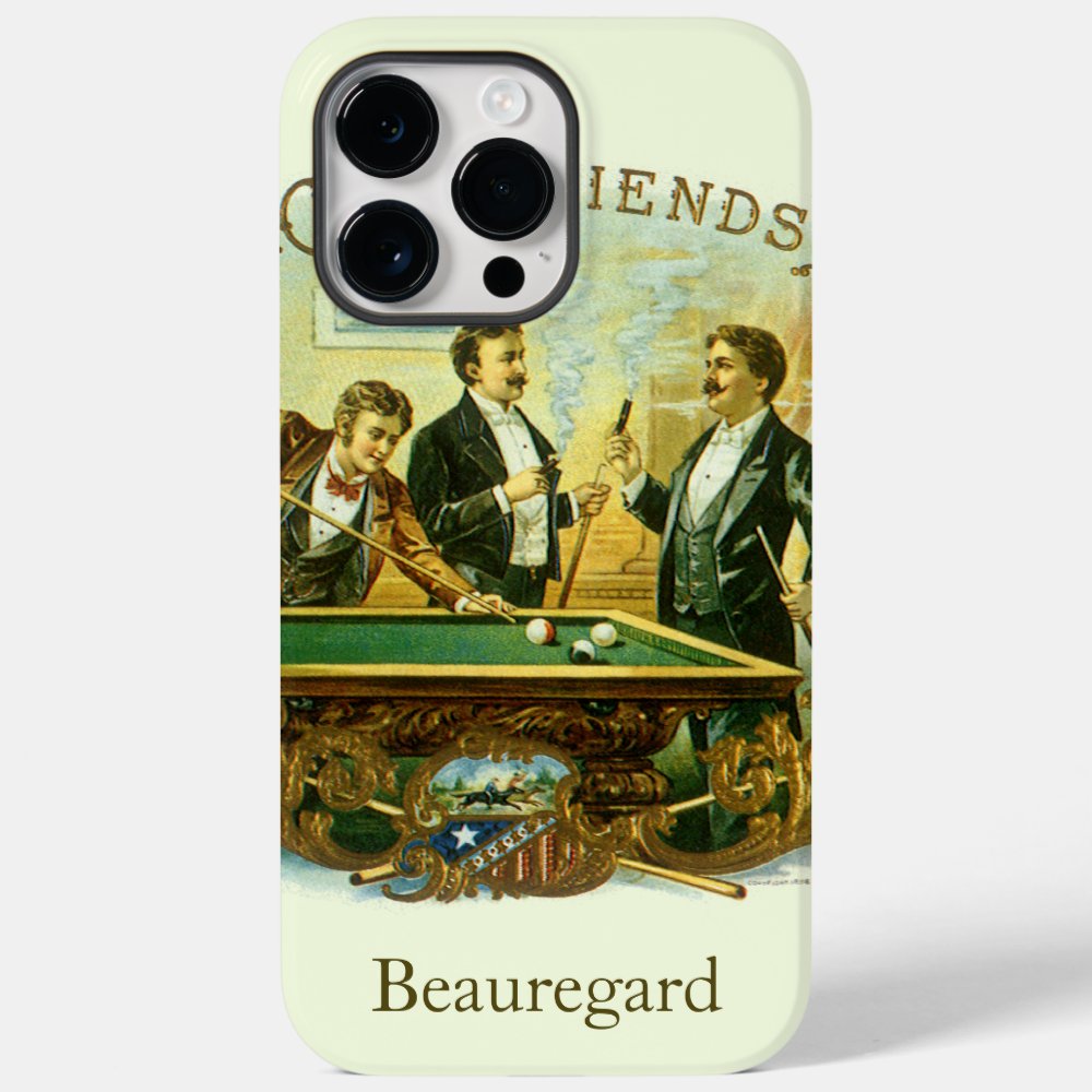 vintage cigar label art club friends billiards case mate iphone case r4f0f49b0c76045b69f9ac17754db9af2 s0dnv 1000 - Billiard Gifts