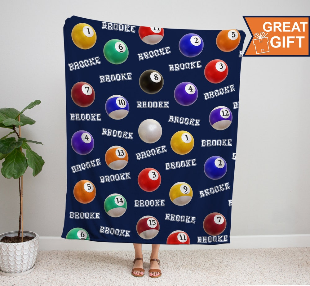 Personalized Billiards Blanket